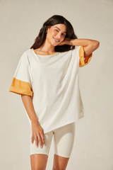 T-Veste Off e Amarelo Mostarda