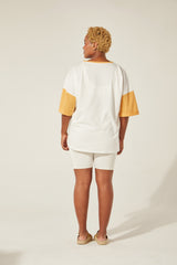 T-Veste Off e Amarelo Mostarda