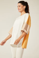 T-Veste Lisa Off e Bege