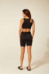 Bermudex Plissado Preto
