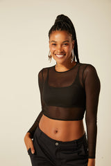 Cropped Manga Sincerona Preto