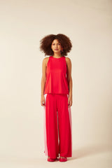 Pantaloka Lu Bicolor Vermelho/Rosa