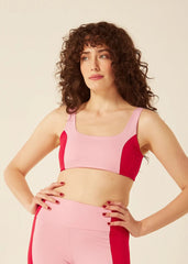 Top-se Comf Bicolor Vermelho/Rosa