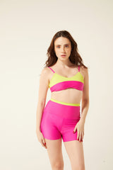 Shortudo Bee Pink e Amarelo Neon