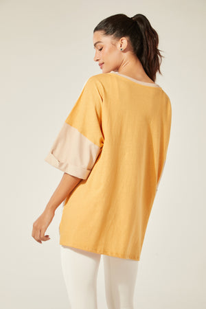 T-Veste Lisa Off e Bege