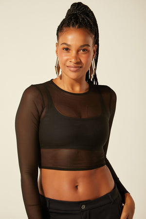 Cropped Manga Sincerona Preto
