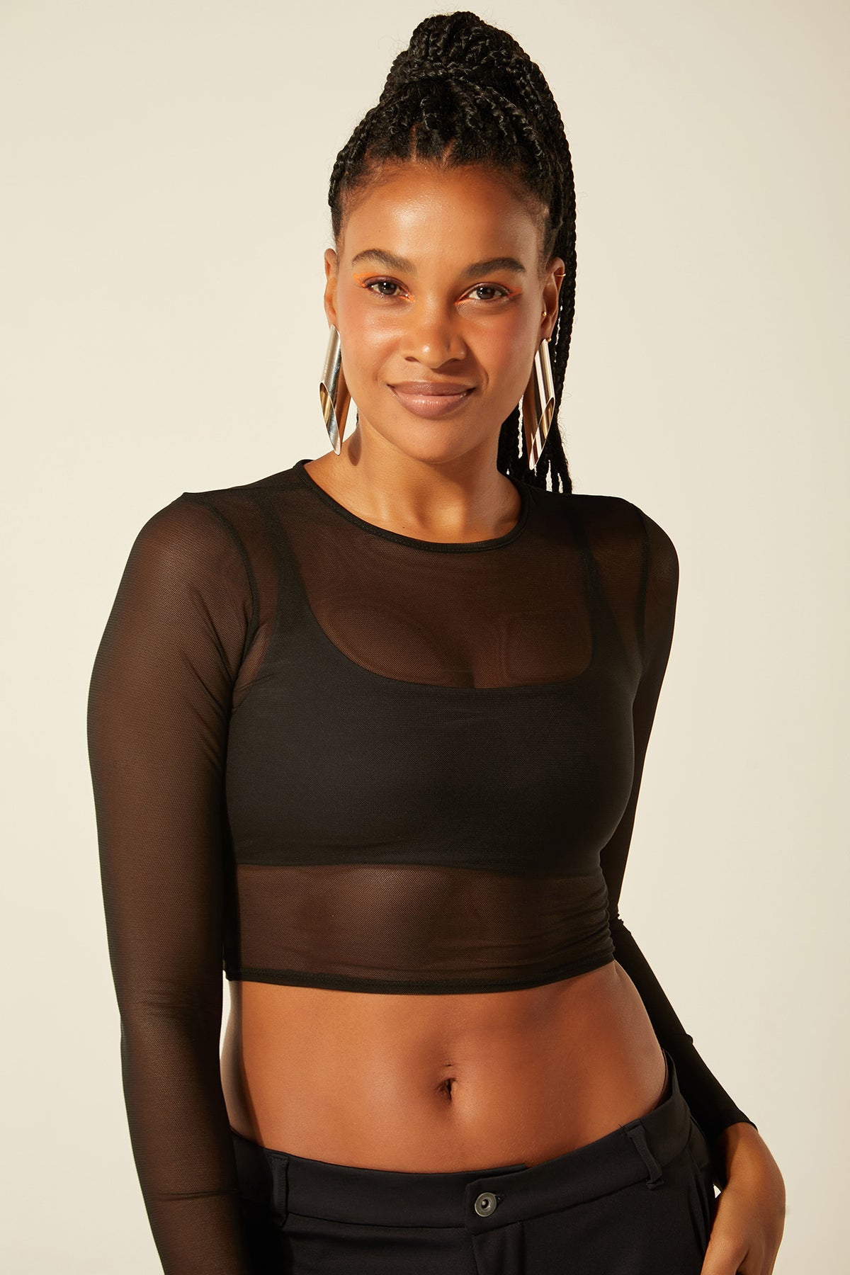 Cropped Manga Sincerona Preto