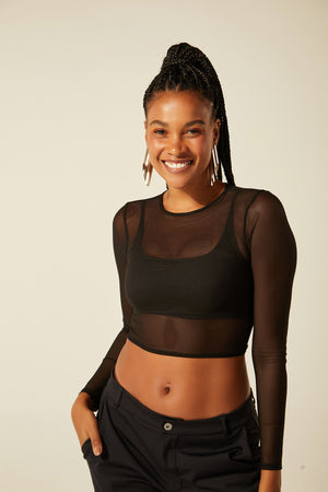 Cropped Manga Sincerona Preto