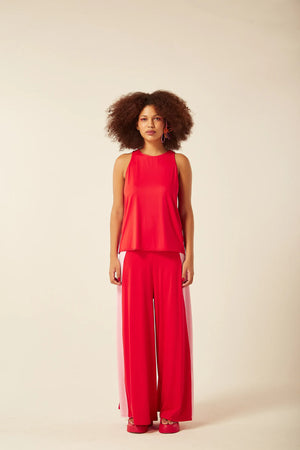 Pantaloka Lu Bicolor Vermelho/Rosa