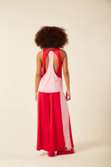 Pantaloka Lu Bicolor Vermelho/Rosa