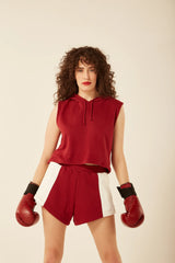 Shortudo Boxer Vinho/Branco