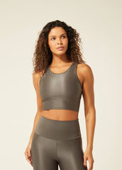 Cropped Gota Listrinha Chumbo