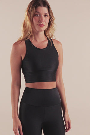 Cropped Gota Listrinha Preto