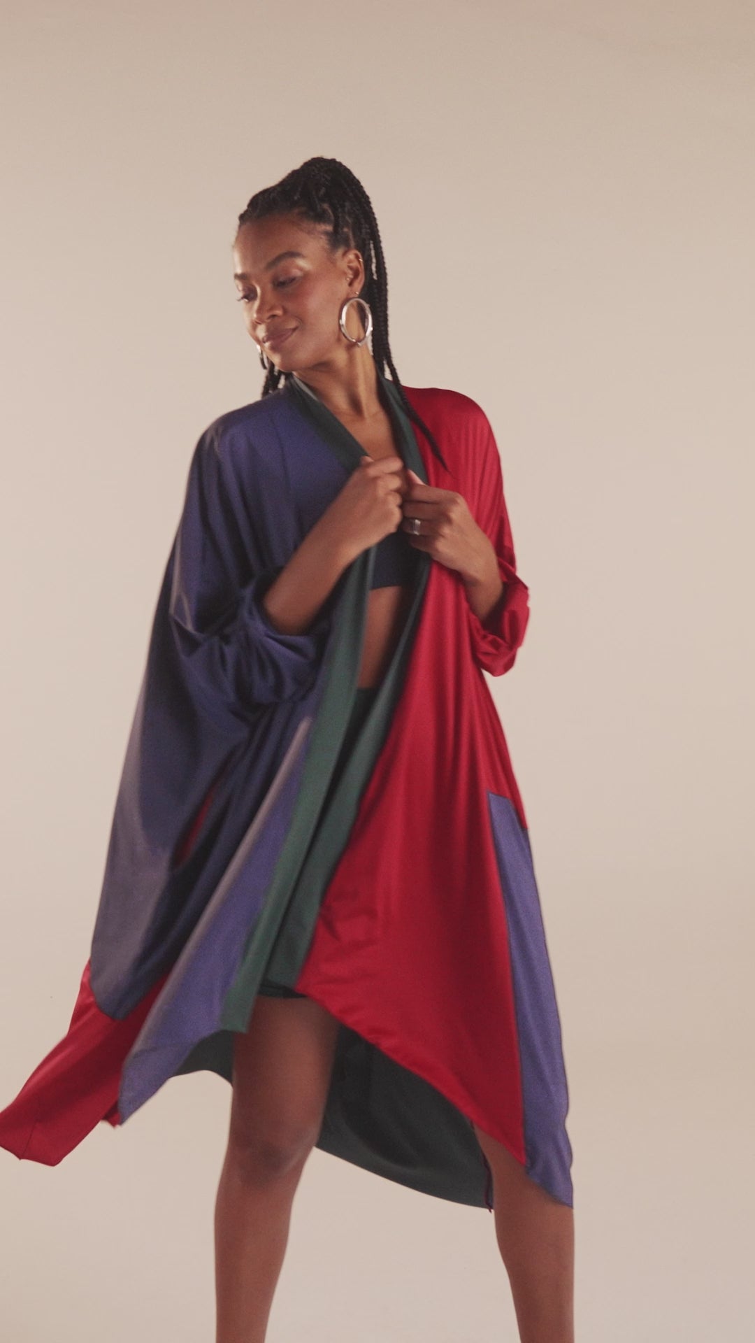 Kimona Helô Azul e Vermelho